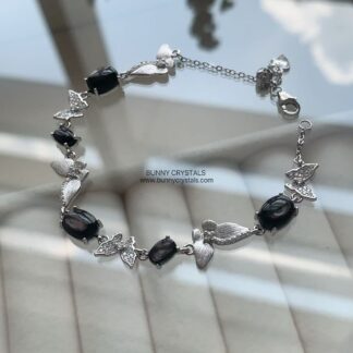 Radiant Fortune Natural Hypersthene S925 Sterling Silver Bracelet