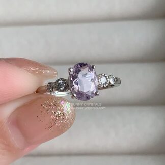 Whisper of Lavender Amethyst s925 Sterling Silver Adjustable Ring