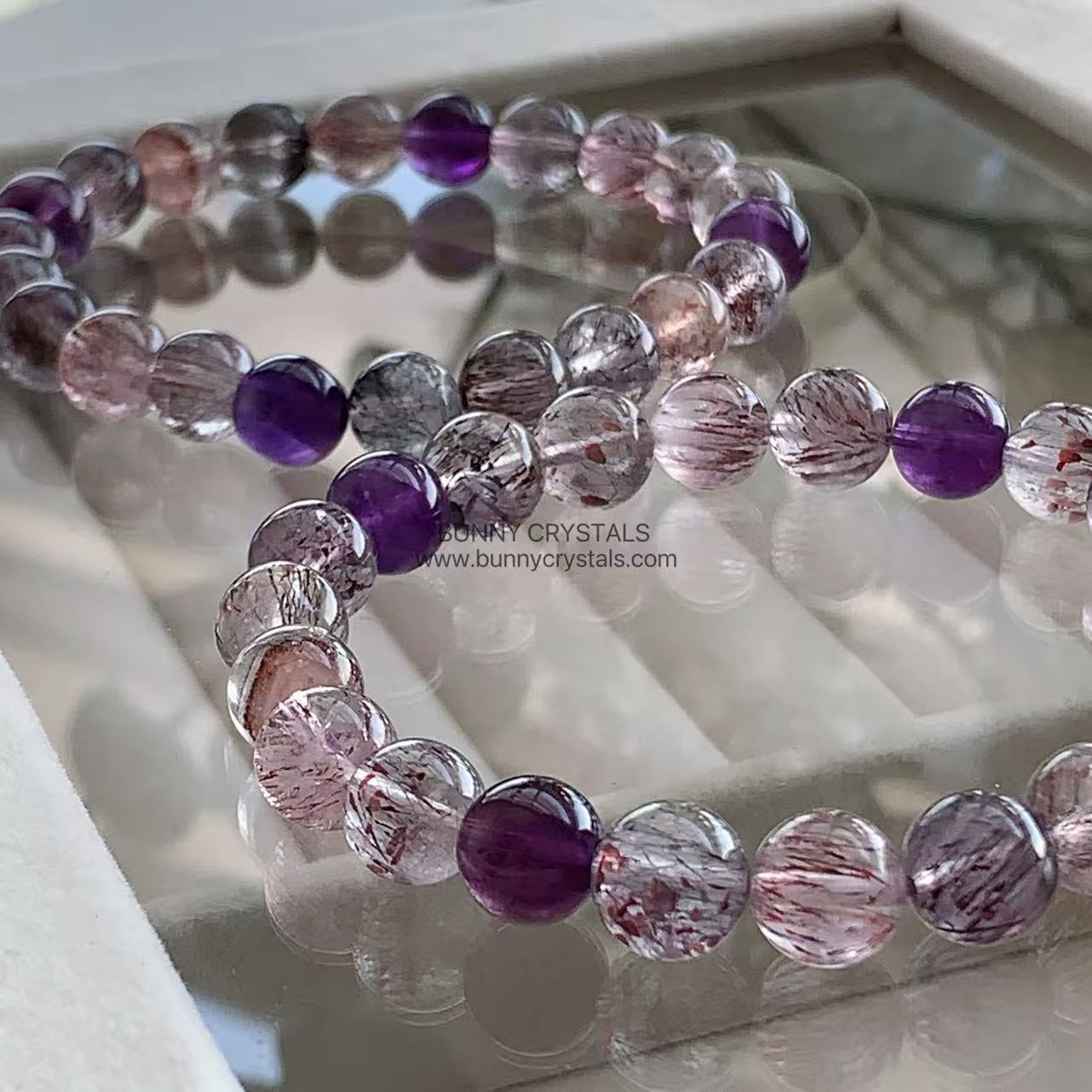 Vintage Purple Tone Natural Super Seven Bracelet