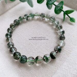 Natural Emerald Veil Green Phantom Quartz Bracelet