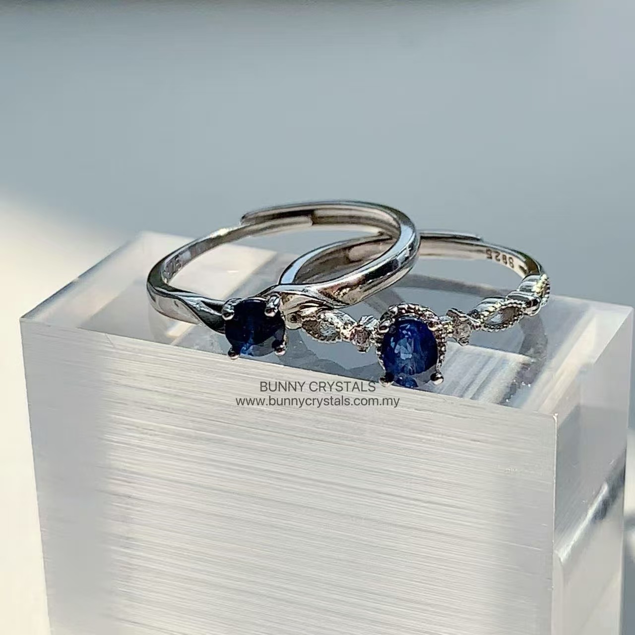 Natural Sapphire Petite s925 Sterling Silver Ring Collection - Image 5