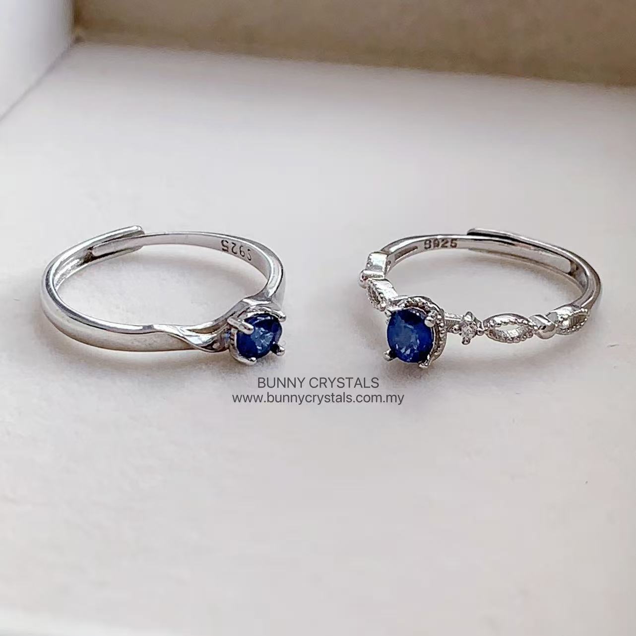 Natural Sapphire Petite s925 Sterling Silver Ring Collection - Image 6