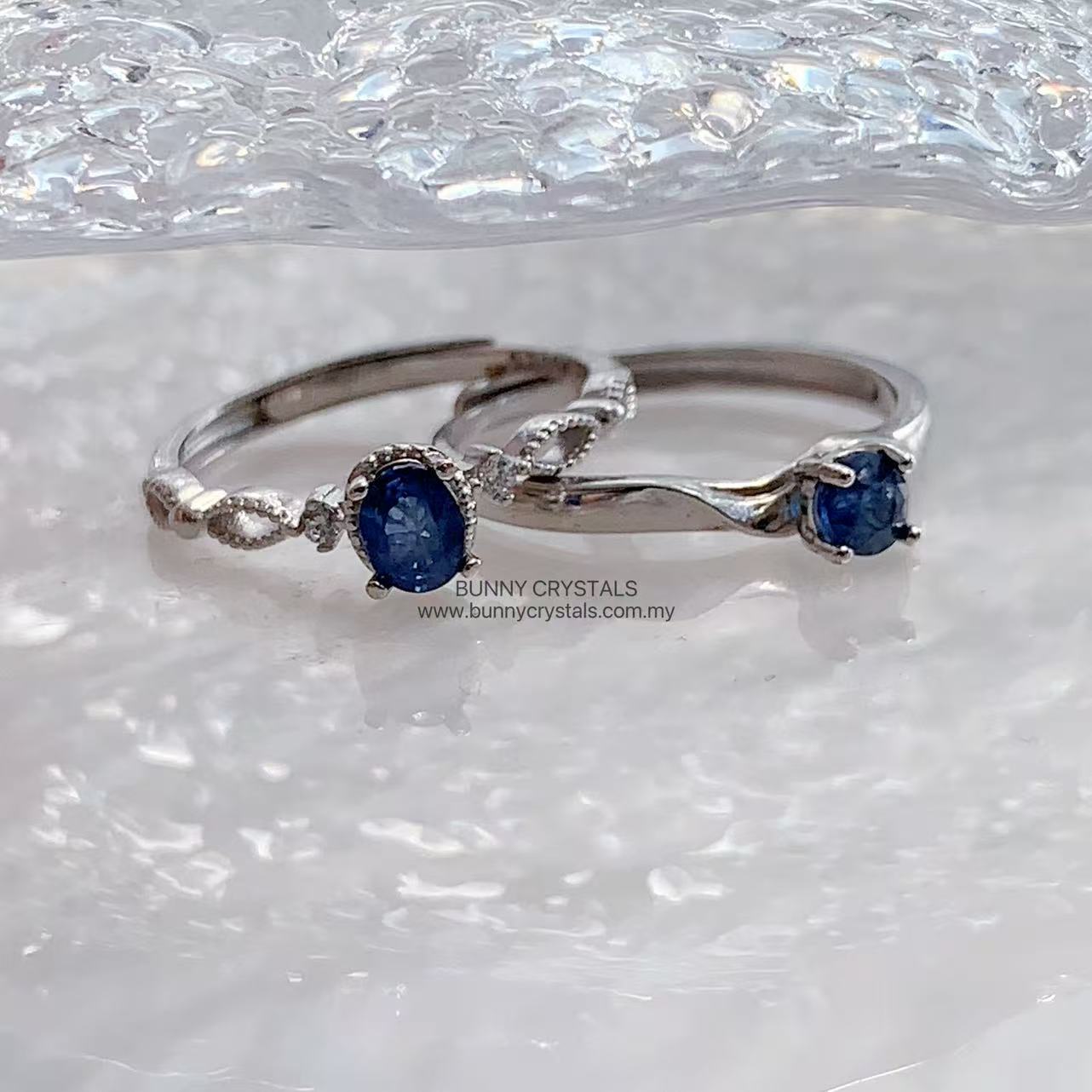 Natural Sapphire Petite s925 Sterling Silver Ring Collection - Image 7