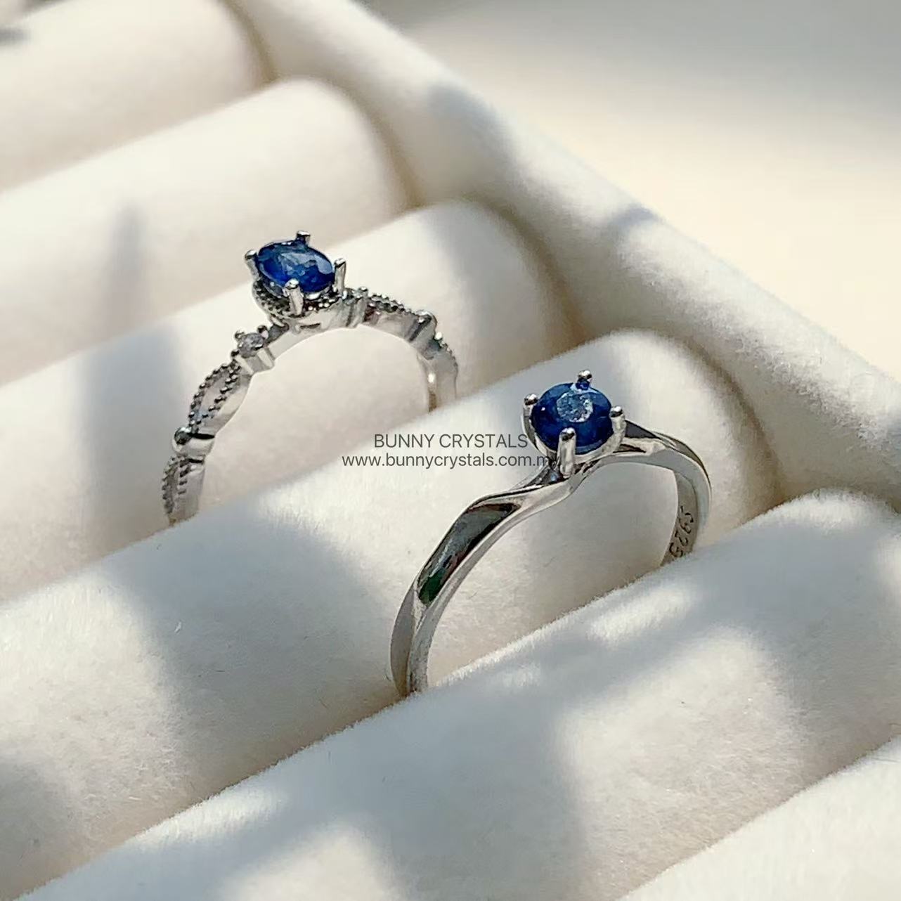 Natural Sapphire Petite s925 Sterling Silver Ring Collection - Image 8