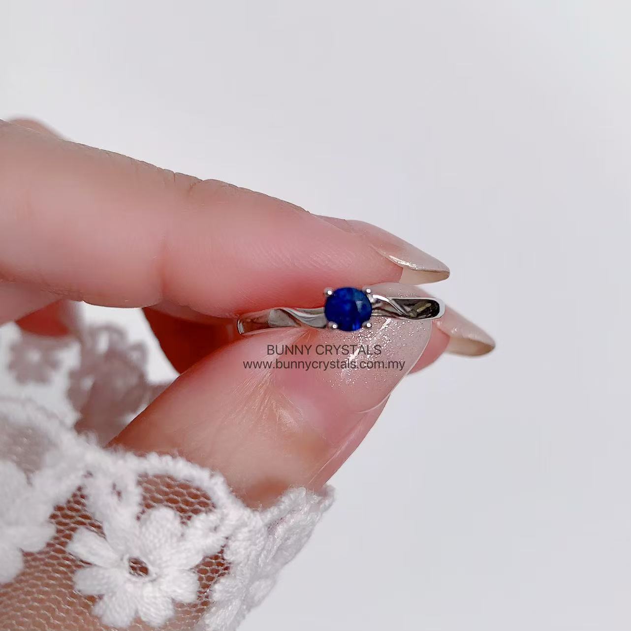 Natural Sapphire Petite s925 Sterling Silver Ring Collection - Image 10