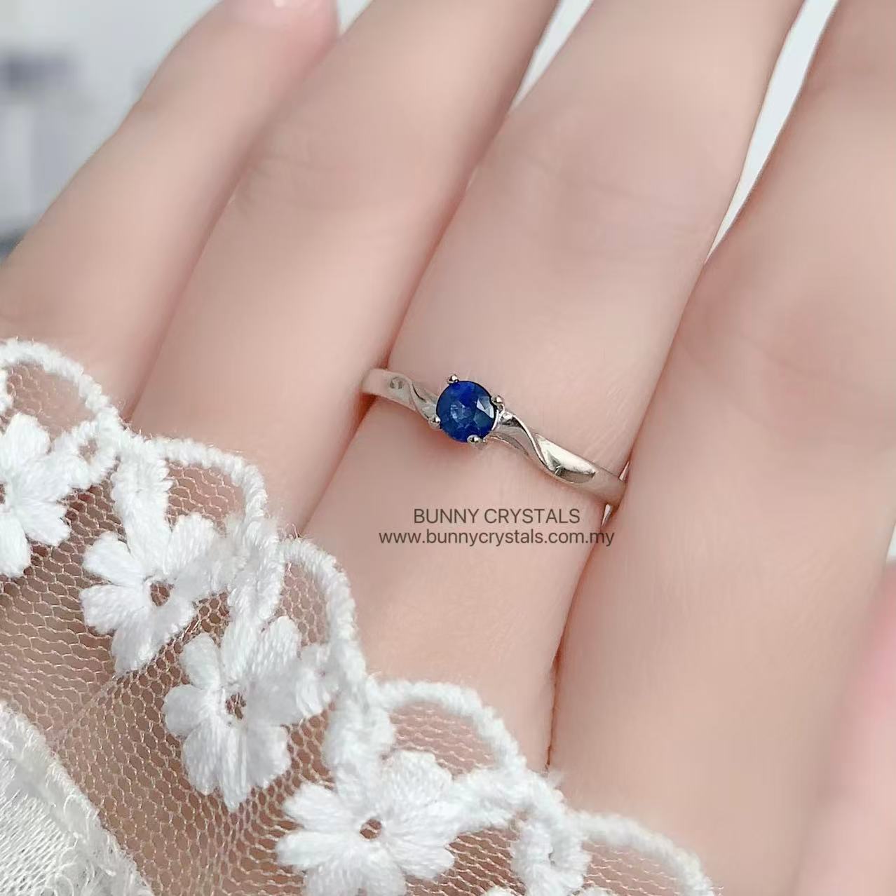 Natural Sapphire Petite s925 Sterling Silver Ring Collection - Image 11