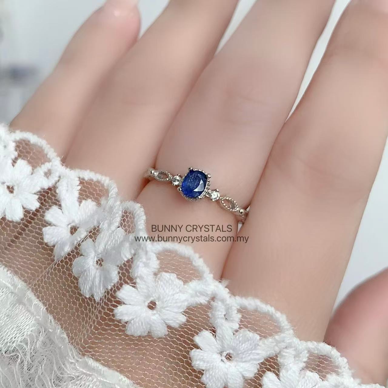 Natural Sapphire Petite s925 Sterling Silver Ring Collection - Image 12